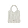 CABLE COTTON KNIT BAG-WHITE