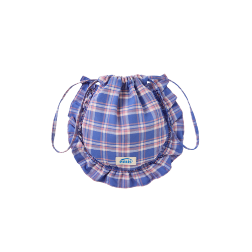 CHECK STRING ECO BAG-BLUE