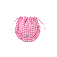 CHECK STRING ECO BAG-PINK