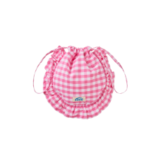 CHECK STRING ECO BAG-PINK