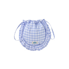CHECK STRING ECO BAG-SKY BLUE
