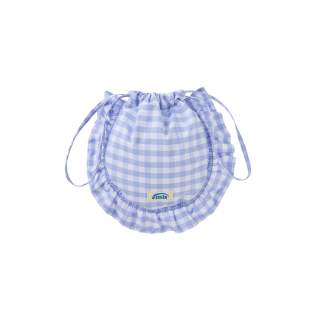 CHECK STRING ECO BAG-SKY BLUE