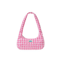 HEART QUILTED SHOULDER BAG-PINK