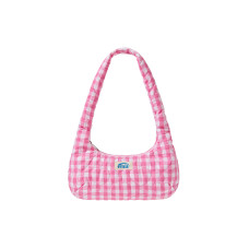 HEART QUILTED SHOULDER BAG-PINK