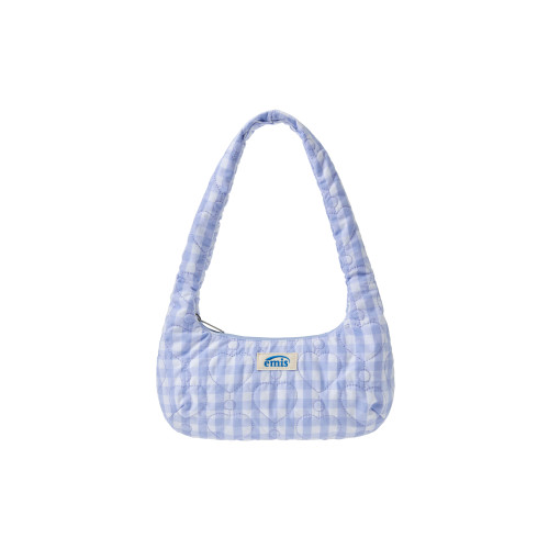 HEART QUILTED SHOULDER BAG-SKY BLUE