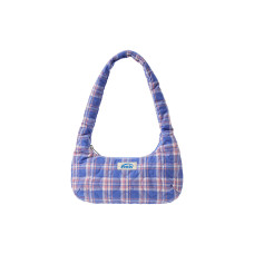 HEART QUILTED SHOULDER BAG-BLUE