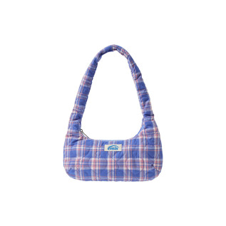HEART QUILTED SHOULDER BAG-BLUE