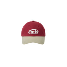 NEW LOGO MIX BALL CAP(RENEWAL)-BEIGE/RED