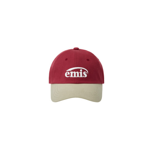 NEW LOGO MIX BALL CAP(RENEWAL)-BEIGE/RED