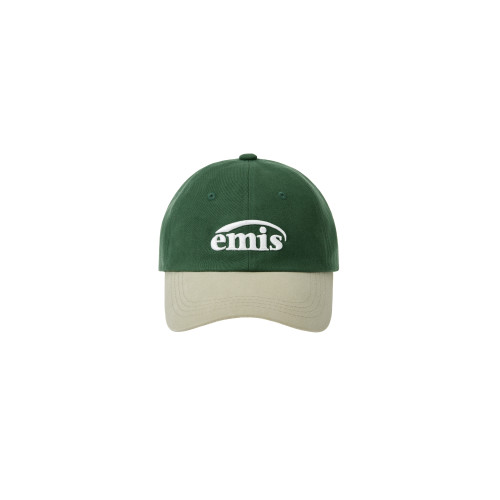 NEW LOGO MIX BALL CAP(RENEWAL)-BEIGE/GREEN