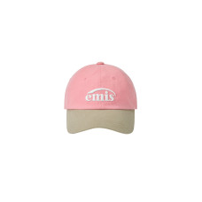 NEW LOGO MIX BALL CAP(RENEWAL)-BEIGE/PINK