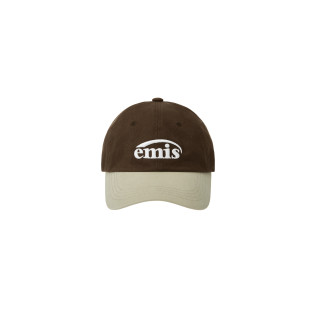 NEW LOGO MIX BALL CAP(RENEWAL)-BEIGE/BROWN