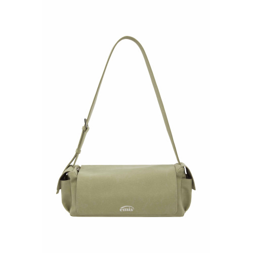 SUEDE SHOULDER BAG-BEIGE
