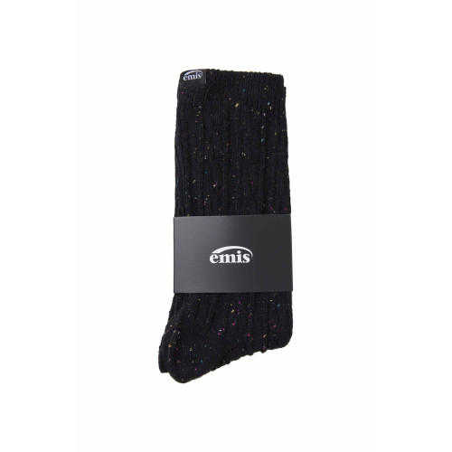 (MENS) NEP CABLE SOCKS-BLACK