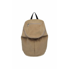 CORDUROY ZIP AROUND BACKPACK-BEIGE