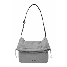 JERSEY FOLDING CROSSBODY BAG-GRAY