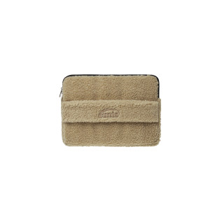 SHEARLING LAPTOP POUCH-BEIGE