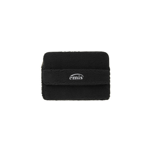 SHEARLING LAPTOP POUCH-BLACK