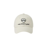 HEART WAPPEN BALL CAP-CREAM