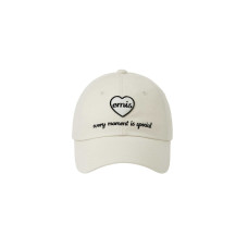 HEART WAPPEN BALL CAP-CREAM