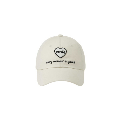 HEART WAPPEN BALL CAP-CREAM