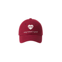 HEART WAPPEN BALL CAP-RED