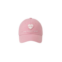 HEART WAPPEN BALL CAP-PINK