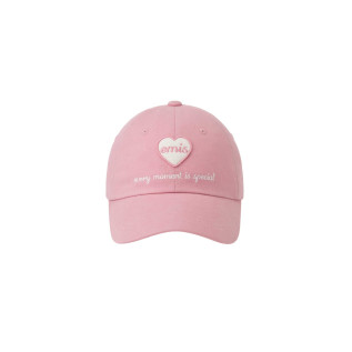 HEART WAPPEN BALL CAP-PINK