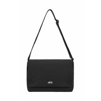 NYLON PADDED CROSSBODY BAG-BLACK
