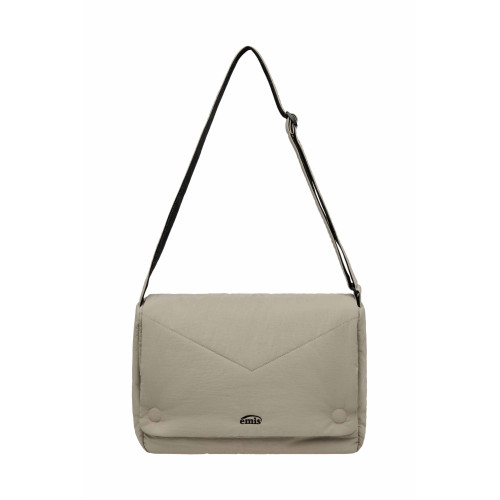 NYLON PADDED CROSSBODY BAG-BEIGE