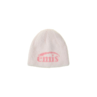 NEW LOGO SHAGGY BEANIE-WHITE