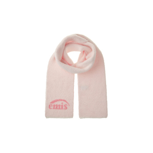 NEW LOGO SHAGGY MUFFLER-WHITE