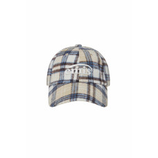 MULTI COLOR CHECK BALL CAP-BEIGE