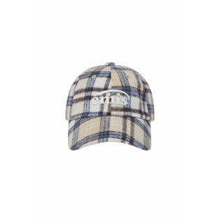 MULTI COLOR CHECK BALL CAP-BEIGE