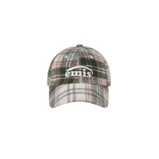 MULTI COLOR CHECK BALL CAP-PINK