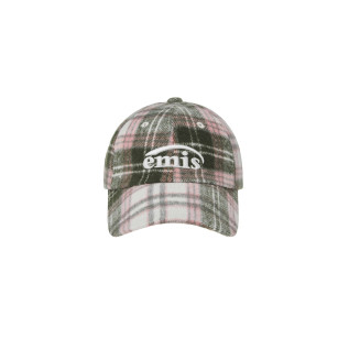 MULTI COLOR CHECK BALL CAP-PINK