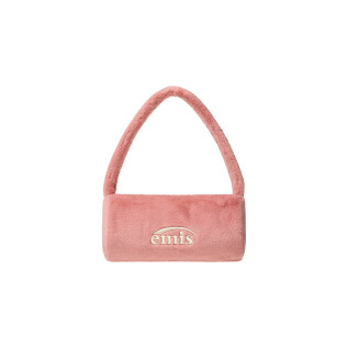 FUR CYLINDER BAG-PINK