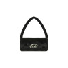FUR CYLINDER BAG-BLACK