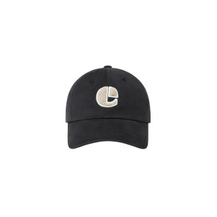 BOUCLE VINTAGE LOGO BALL CAP-BLACK