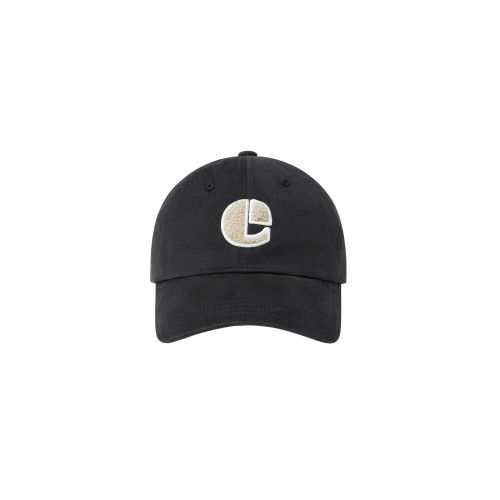BOUCLE VINTAGE LOGO BALL CAP-BLACK