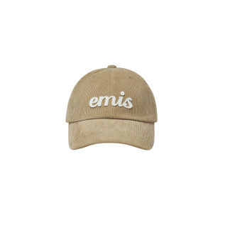 APPLIQUE CORDUROY BALL CAP-BEIGE