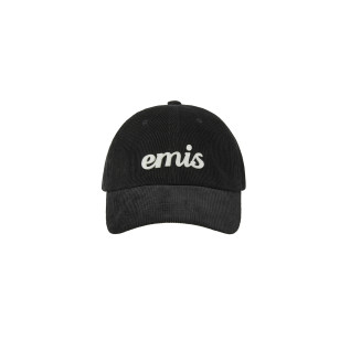 APPLIQUE CORDUROY BALL CAP-BLACK
