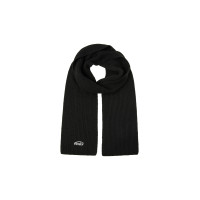 WOOL KNIT MUFFLER-BLACK
