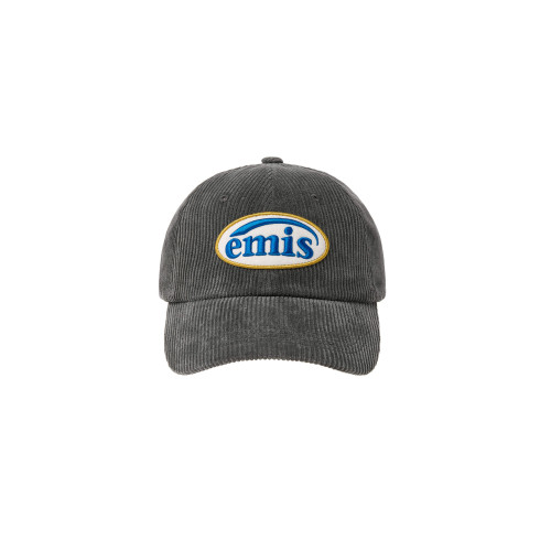 CORDUROY WAPPEN BALL CAP (RENEWAL)-CHARCOAL