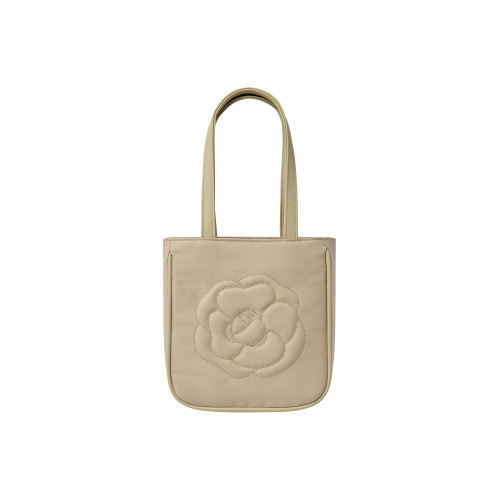 ROSE STITCH SQUARE BAG-BEIGE