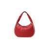 EMBOSSED LOGO HOBO BAG-RED