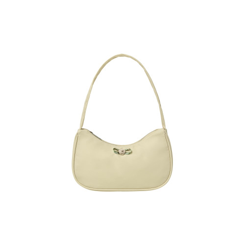 MINI CORSAGE APPLIQUE HOBO BAG-BEIGE