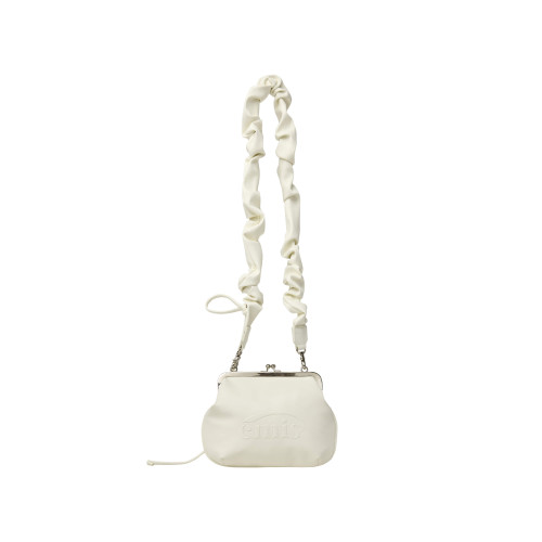 STRING STRAP CLASP FRAME PURSE BAG-IVORY