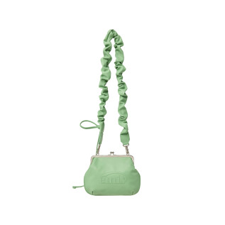 STRING STRAP CLASP FRAME PURSE BAG-GREEN