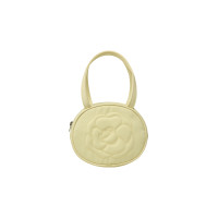 ROSE STITCH ROUND BAG-YELLOW